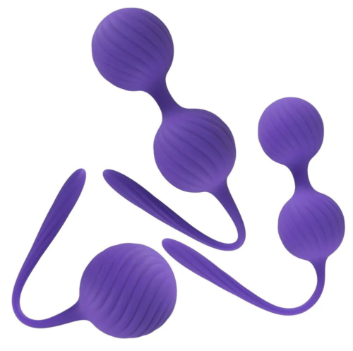Фиолетовый набор вагинальных шариков 3 Kegel Training Balls - 2