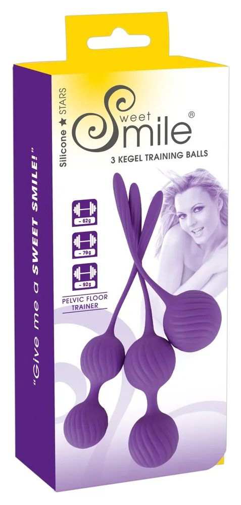Фиолетовый набор вагинальных шариков 3 Kegel Training Balls - 4