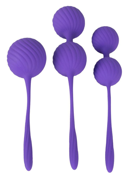 Фиолетовый набор вагинальных шариков 3 Kegel Training Balls - 0