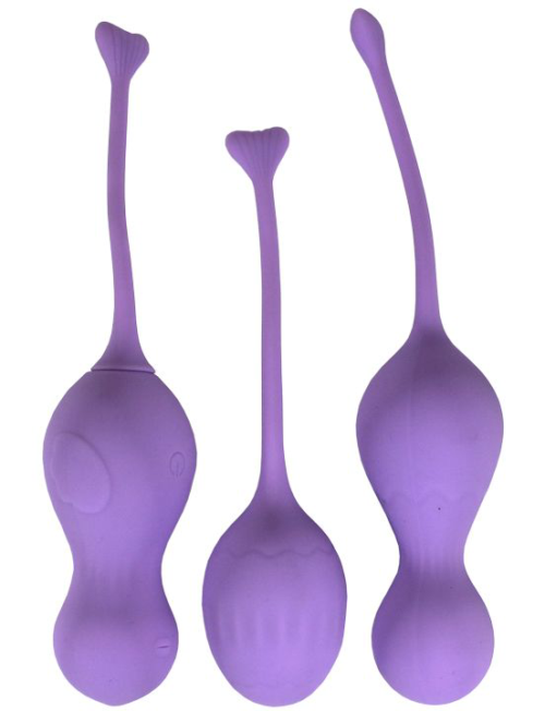 Сиреневый набор вагинальных шариков Heidi - 0