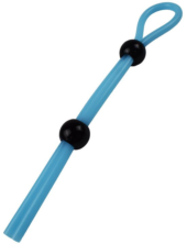 Голубое эрекционное лассо с двумя утяжками - 20 см. - 1