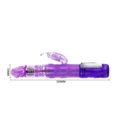 Фиолетовый вибратор хай-тек Butterfly Prince - 24 см. - 2