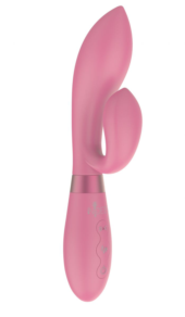 Розовый вибратор-кролик Indeep Juna - 21,5 см. - 1
