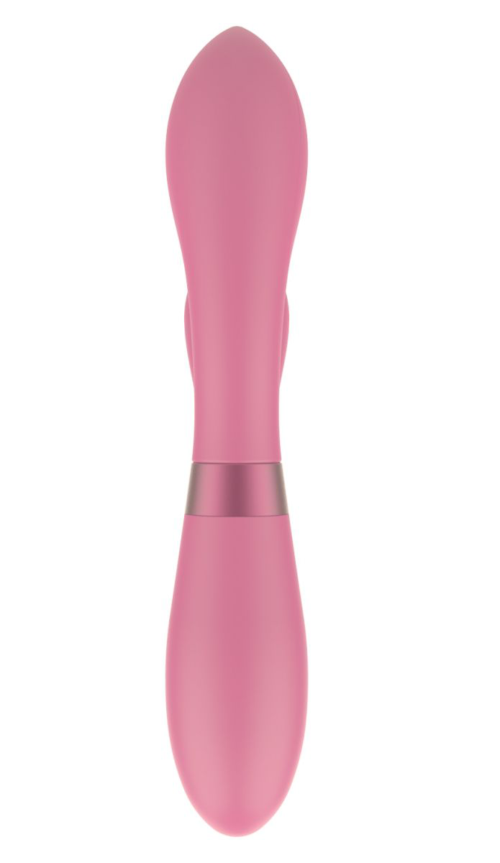 Розовый вибратор-кролик Indeep Juna - 21,5 см. - 3
