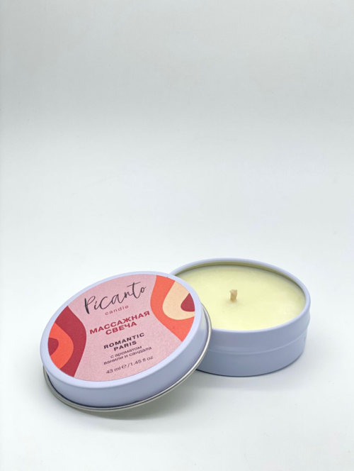 Массажная свеча Picanto Romantic Paris с ароматом ванили и сандала - 2