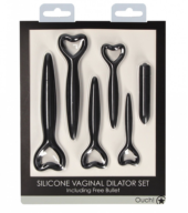 Набор вагинальных расширителей с вибропулей Silicone Vaginal Dilator Set - 1