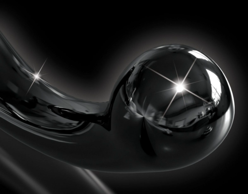 Черный стеклянный фаллоимитатор Icicles №87 с силиконовой присоской - 15,5 см. - 2