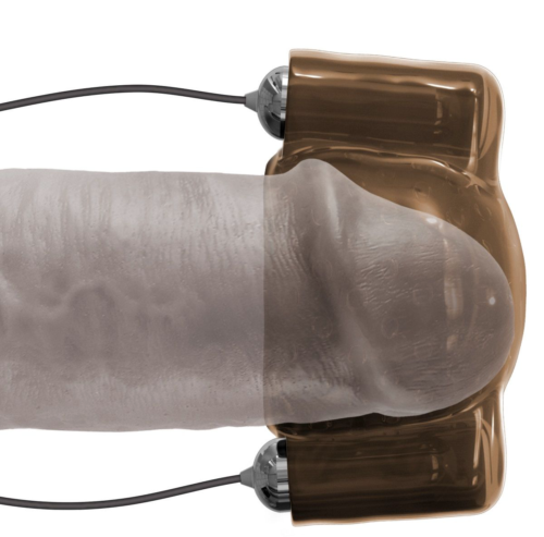 Дымчатый вибростимулятор головки пениса Dual Vibrating Head Teaser - 3