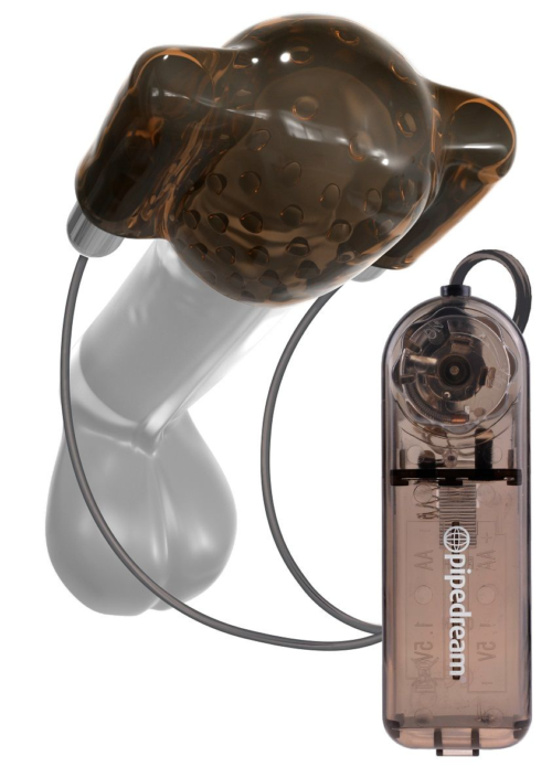 Дымчатый вибростимулятор головки пениса Dual Vibrating Head Teaser - 0