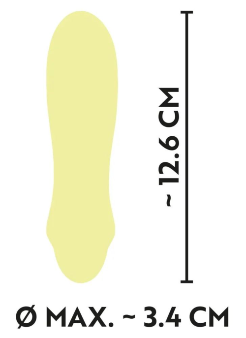 Желтый мини-вибратор Cuties 2.0 - 12,6 см. - 1