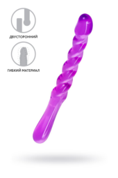 Фиолетовый двусторонний фаллоимитатор Tanza - 27,5 см. - 1