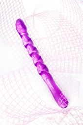 Фиолетовый двусторонний фаллоимитатор Tanza - 27,5 см. - 10