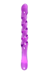 Фиолетовый двусторонний фаллоимитатор Tanza - 27,5 см. - 2