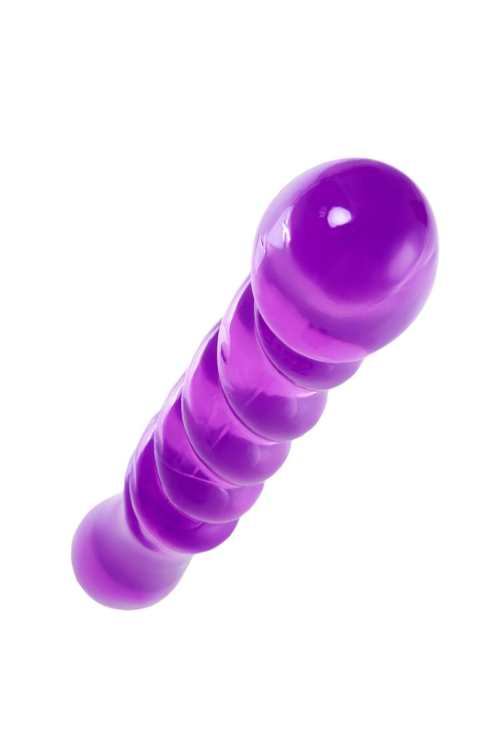 Фиолетовый двусторонний фаллоимитатор Tanza - 27,5 см. - 3