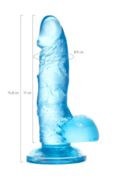 Голубой реалистичный фаллоимитатор Indy - 15,8 см. - 9