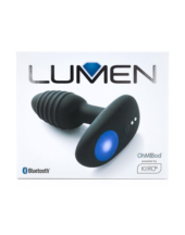 Черный интерактивный вибратор OhMiBod Lumen for Kiiroo с подсветкой - 10,2 см. - 2