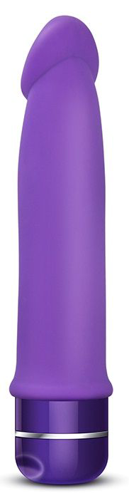 Фиолетовый вибромассажер Purity - 19 см. - 1