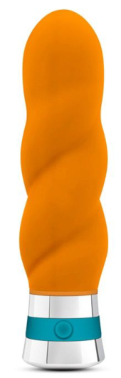 Оранжевый вибромассажер VIBRANCE - 15,2 см. - 0