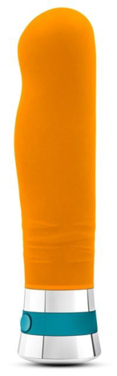 Оранжевый вибромассажер LUCENT - 17,2 см. - 0