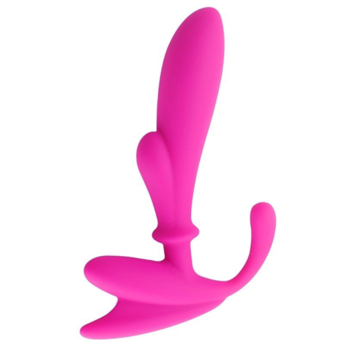 Розовый массажер простаты Anal Pleasure Beginers Prostate Stimulator - 14 см. - 0