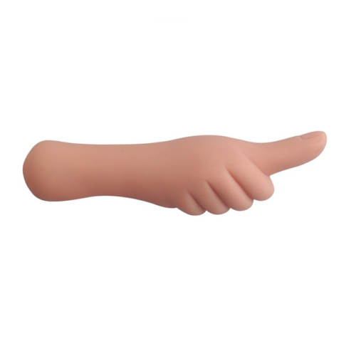 Телесный вибромассажёр Thumb-up Teaser в форме руки - 16 см. - 1