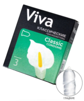 Классические гладкие презервативы VIVA Classic - 3 шт. - 0