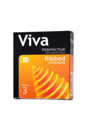 Ребристые презервативы VIVA Ribbed - 3 шт. - 1