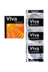 Ребристые презервативы VIVA Ribbed - 3 шт. - 5
