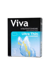 Ультратонкие презервативы VIVA Ultra Thin - 3 шт. - 1