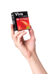 Цветные презервативы VIVA Color Aroma с ароматом клубники - 3 шт. - 7