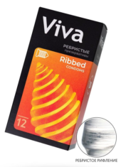 Ребристые презервативы VIVA Ribbed - 12 шт. - 0