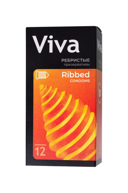 Ребристые презервативы VIVA Ribbed - 12 шт. - 1
