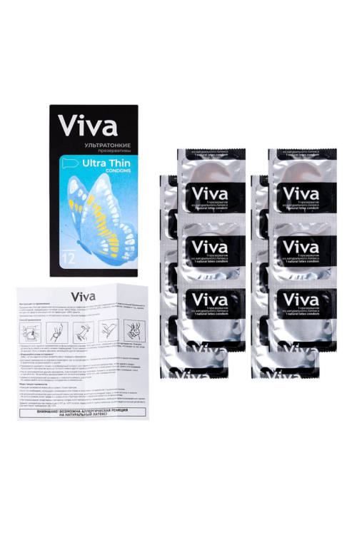 Ультратонкие презервативы VIVA Ultra Thin - 12 шт. - 5