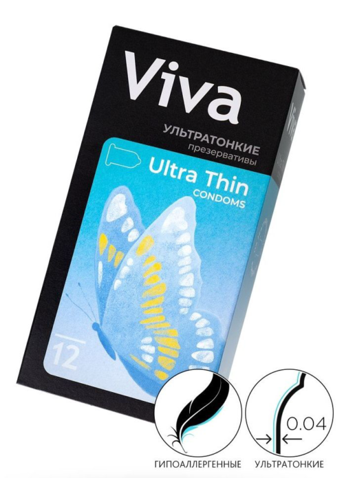 Ультратонкие презервативы VIVA Ultra Thin - 12 шт. - 0