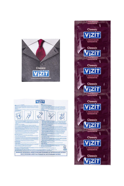 Классические презервативы VIZIT Classic - 3 шт. - 6