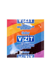Цветные ароматизированные презервативы VIZIT Color - 3 шт. - 3