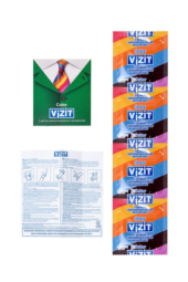 Цветные ароматизированные презервативы VIZIT Color - 3 шт. - 8
