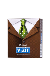 Презервативы с точечками VIZIT Dotted - 3 шт. - 1