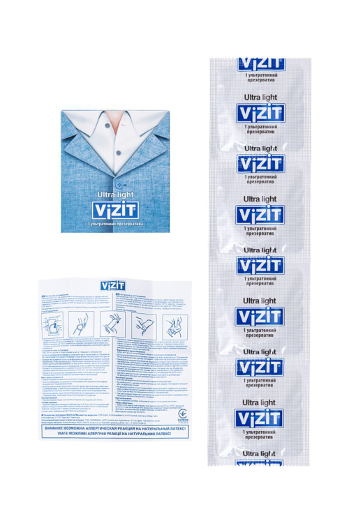 Ультратонкие презервативы VIZIT Ultra light - 3 шт. - 6