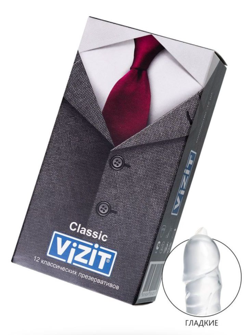 Классические презервативы VIZIT Classic - 12 шт. - 0
