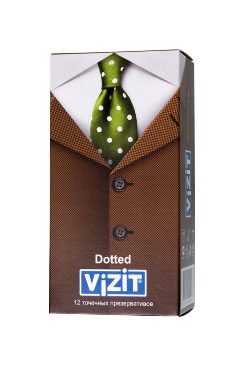 Презервативы с точечками VIZIT Dotted - 12 шт. - 1