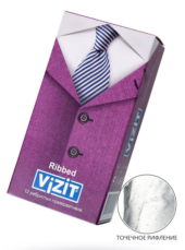 Ребристые презервативы VIZIT Ribbed - 12 шт. - 0