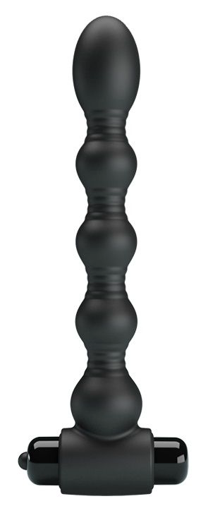 Черный анальный вибромассажер Lynn - 18,2 см. - 0