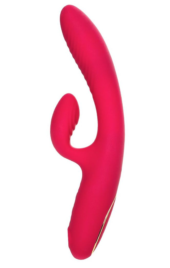 Ярко-розовый вибратор-кролик с вакуум-волновой стимуляцией Enila - 23 см. - 0