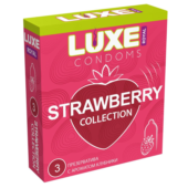 Презервативы с ароматом клубники LUXE Royal Strawberry Collection - 3 шт. - 0