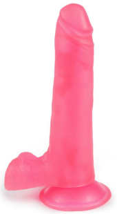 Розовый фаллоимитатор-реалистик на присоске - 16,5 см. - 2