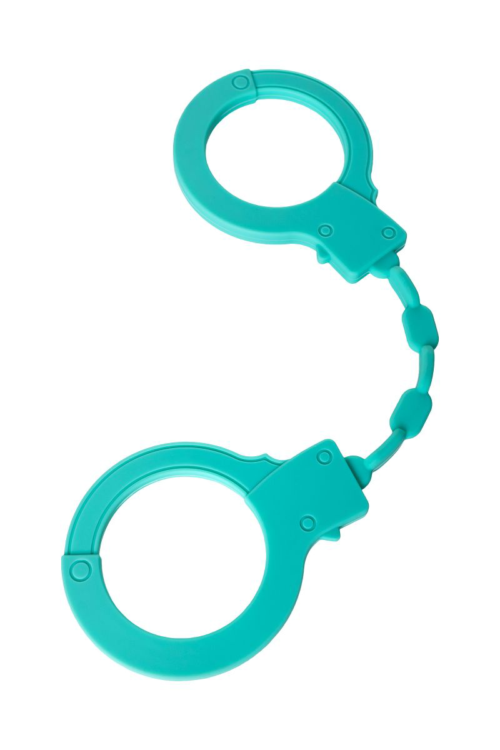 Аквамариновые силиконовые наручники - 1