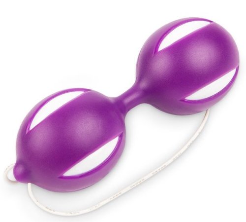 Фиолетовые вагинальные шарики с петелькой - 1