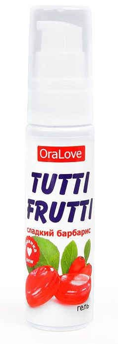 Гель-смазка Tutti-frutti со вкусом барбариса - 30 гр. - 0
