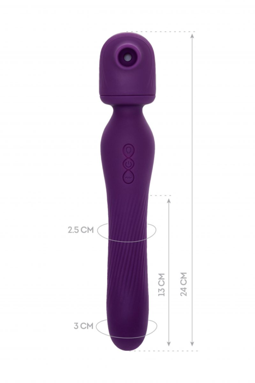 Фиолетовый универсальный стимулятор Kisom - 24 см. - 10